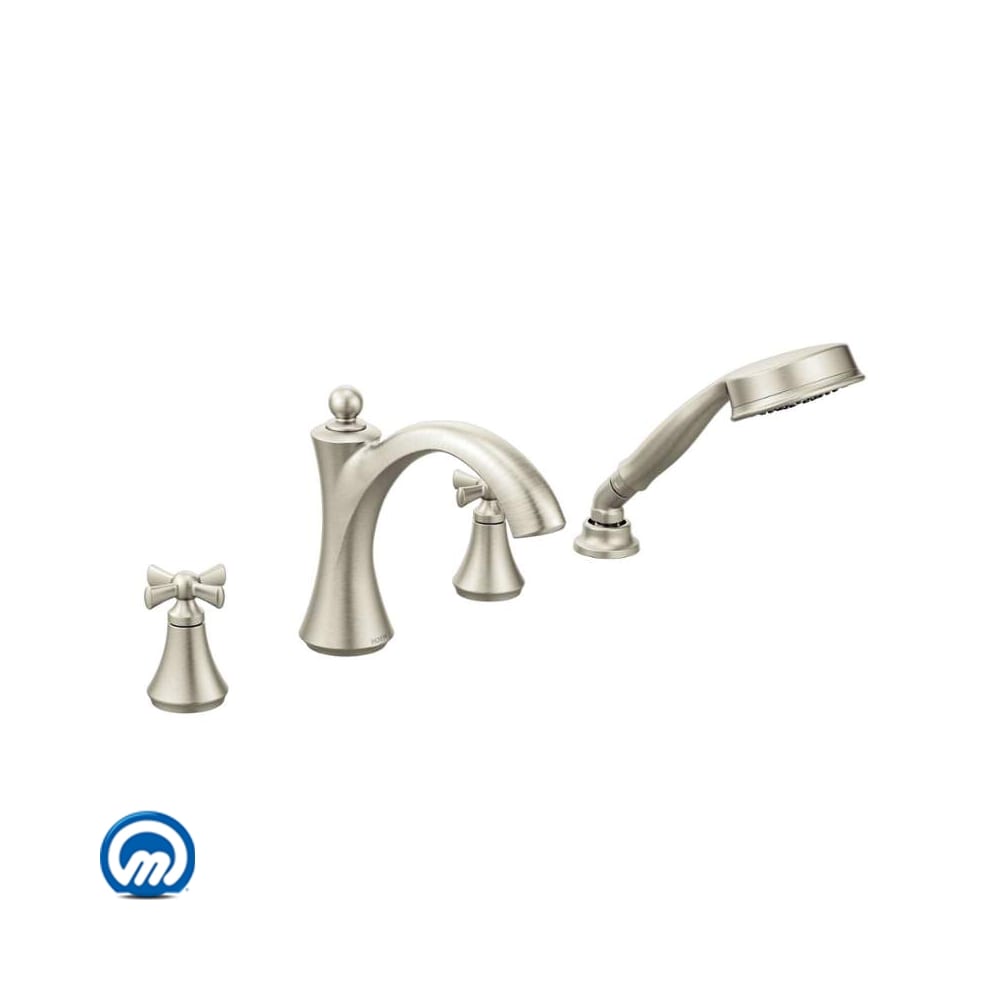 Moen Bathroom Faucet Package with Widespread Faucet, Tissue Holder, 18" Towel Bar, 24" Towel Bar, and Towel Ring Oil Rubbed Bronze