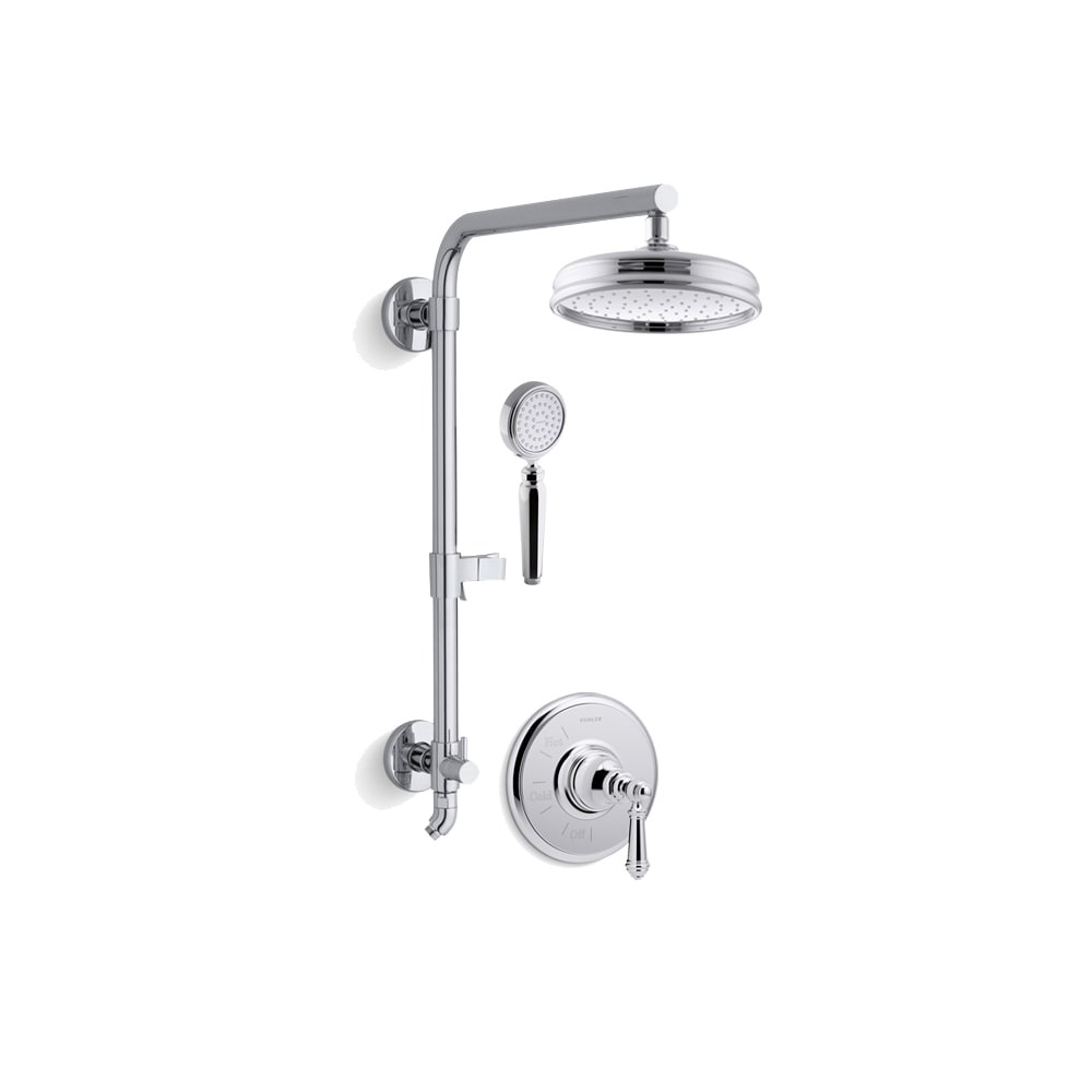 Artifacts HydroRail Shower Package with Single-Function Shower Head and Single-Function Hand Shower
