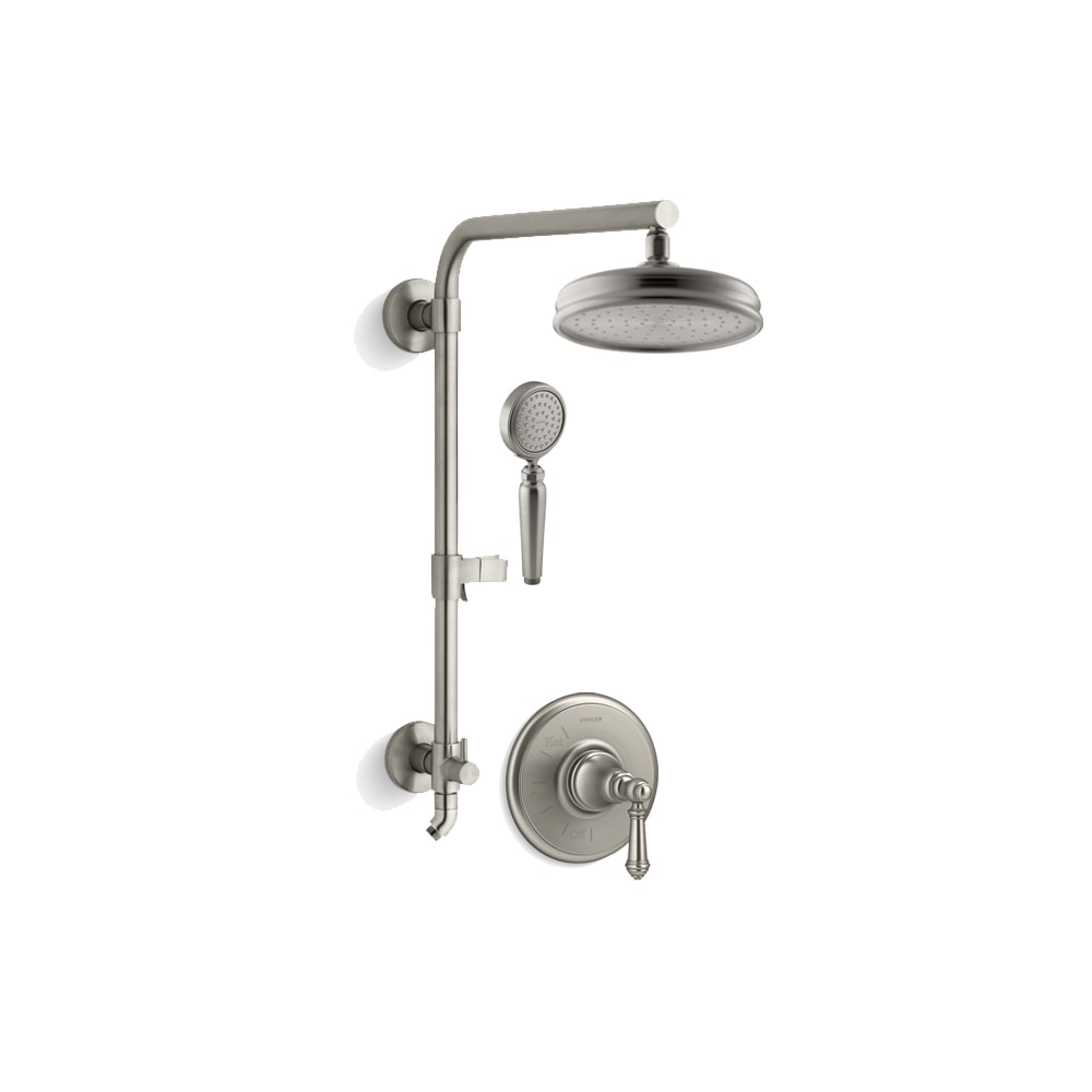 Artifacts HydroRail Shower Package with Single-Function Shower Head and Single-Function Hand Shower
