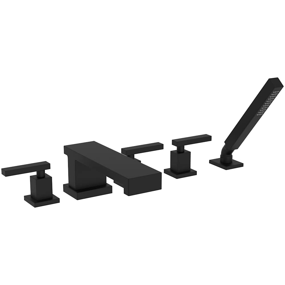 Skylar Double Handle Roman Tub Faucet with Hand Shower - Less Rough-in Valve