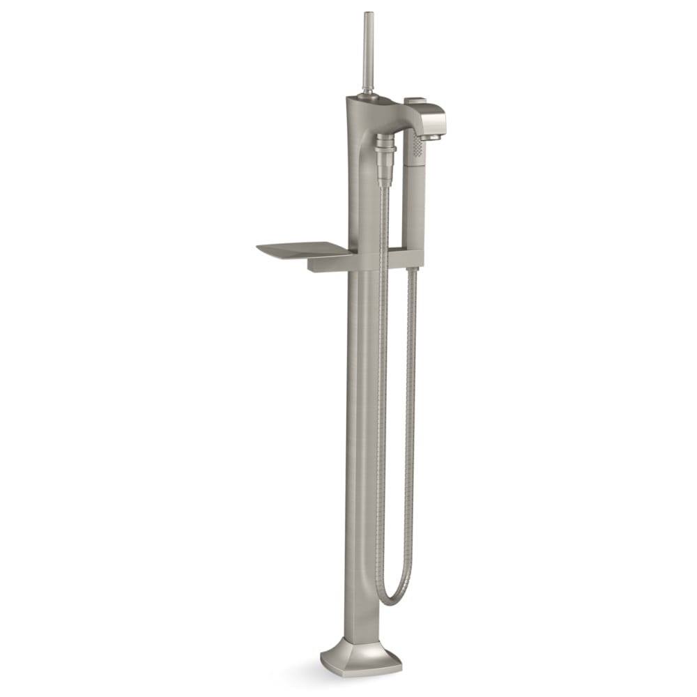 Margaux Floor Mounted Tub Filler with Metal Lever Handle- Includes Hand Shower