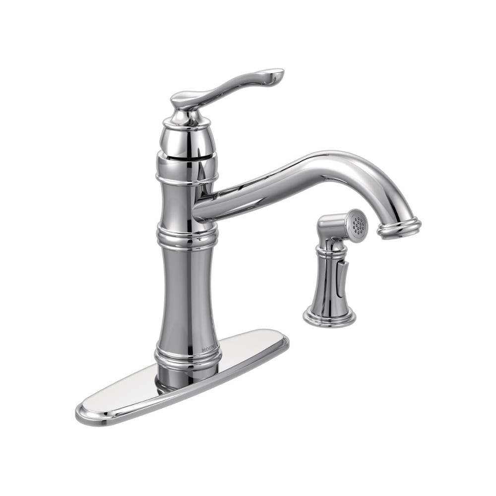 Moen Belfield1.5 GPM High-Arc Single Handle Kitchen Faucet with Side Spray - Power Clean Technology Chrome