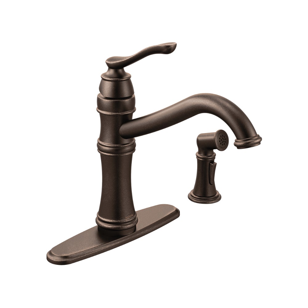 Moen Belfield1.5 GPM High-Arc Single Handle Kitchen Faucet with Side Spray - Power Clean Technology Oil Rubbed Bronze