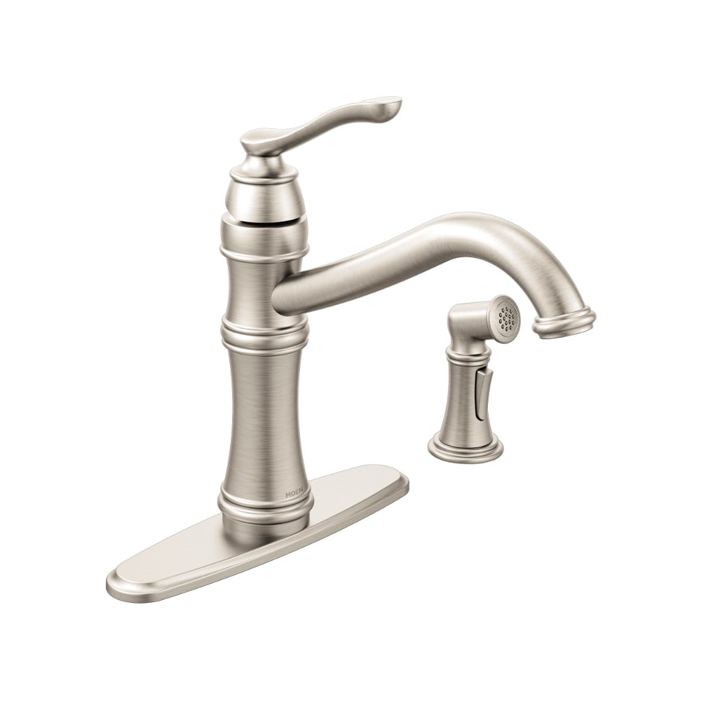 Moen Belfield1.5 GPM High-Arc Single Handle Kitchen Faucet with Side Spray - Power Clean Technology Spot Resist Stainless