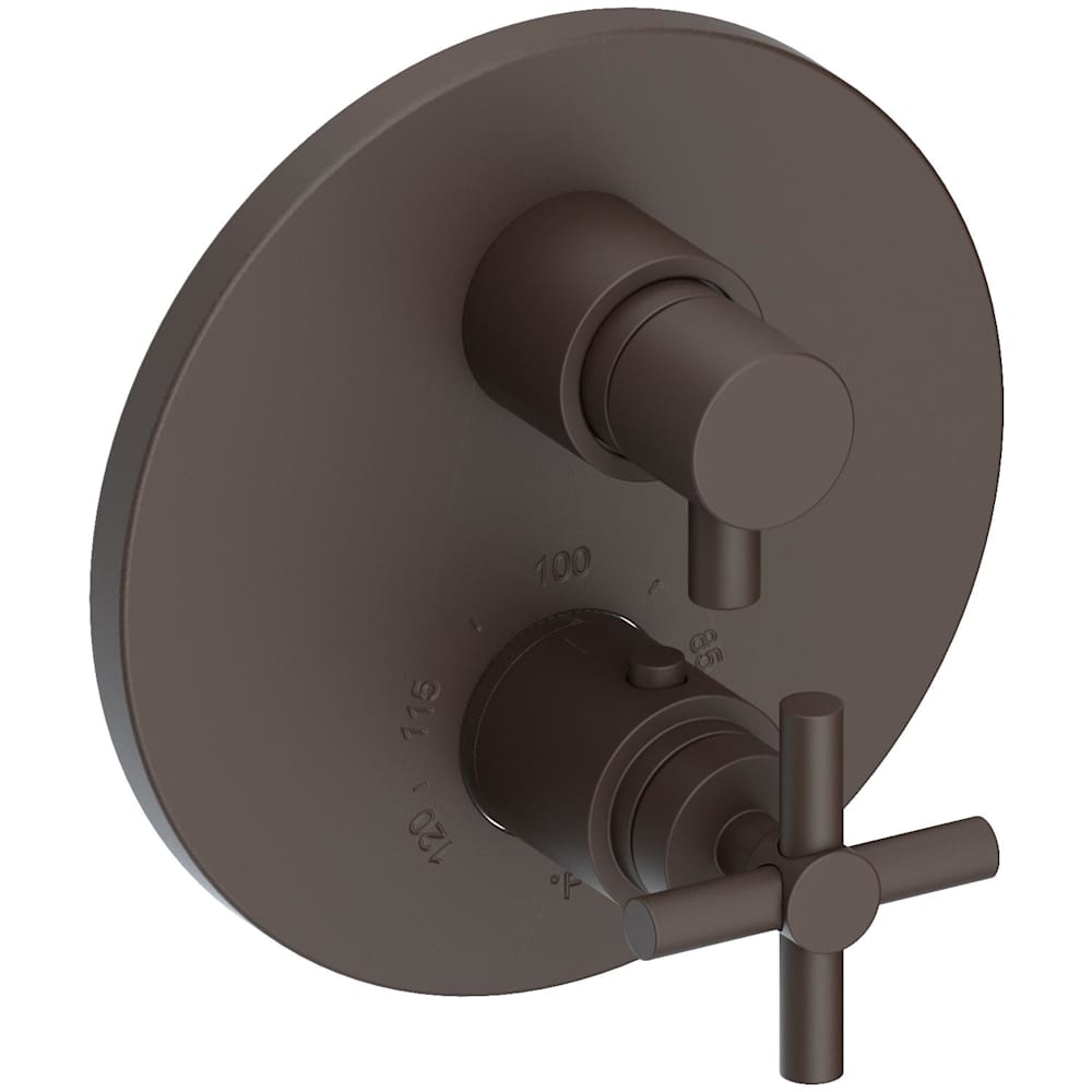 East Linear Thermostatic Valve Trim Only with 2 Cross Handles - Less Rough In