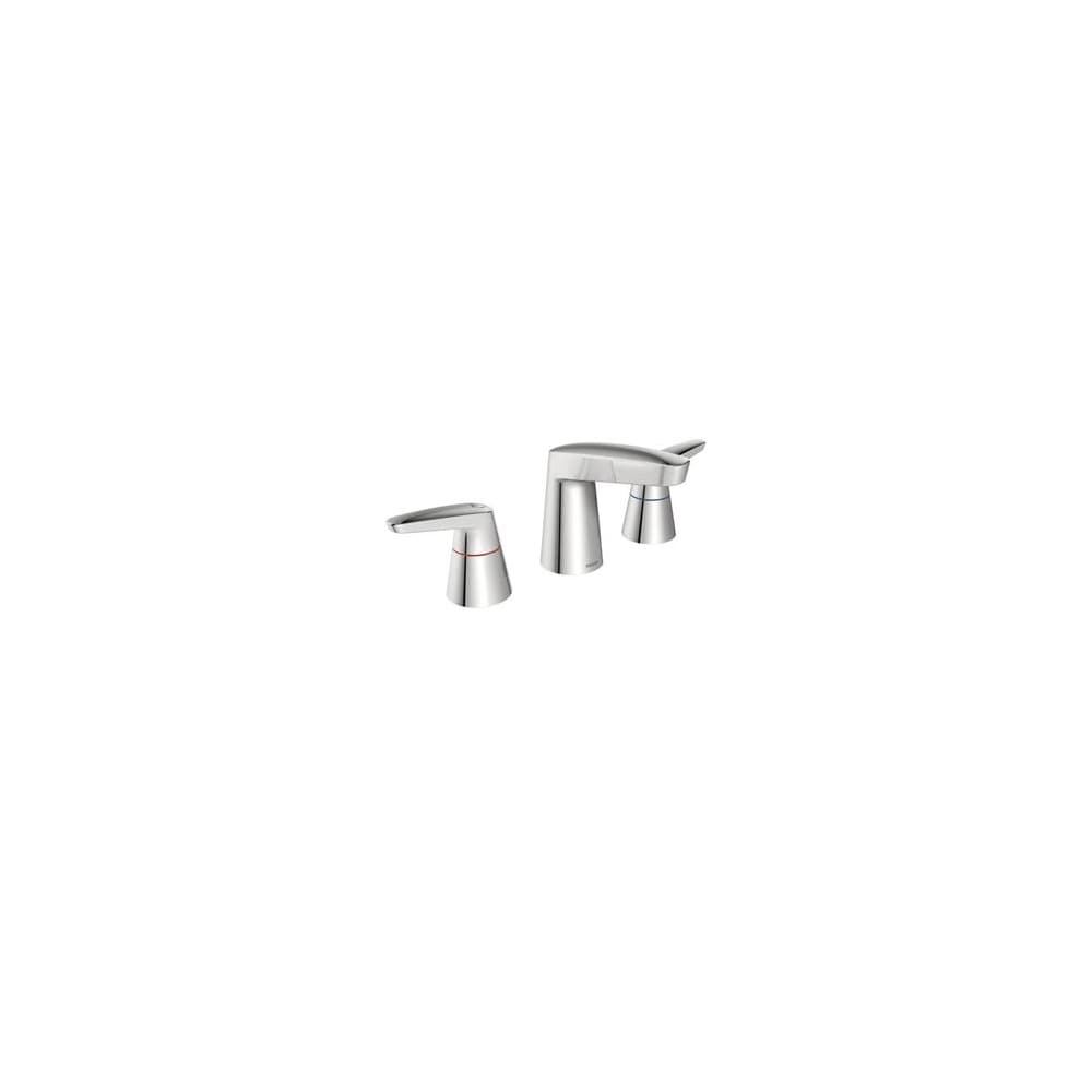 Moen M-Dura Widespread Bathroom Faucet with Metal Pop-Up Drain Assembly Chrome