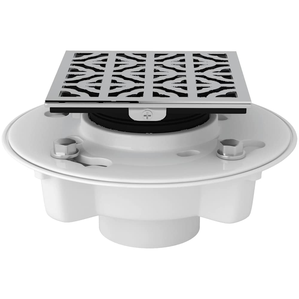 PVC 2" X 3" Spa Shower Drain Kit with Petal Decorative Cover