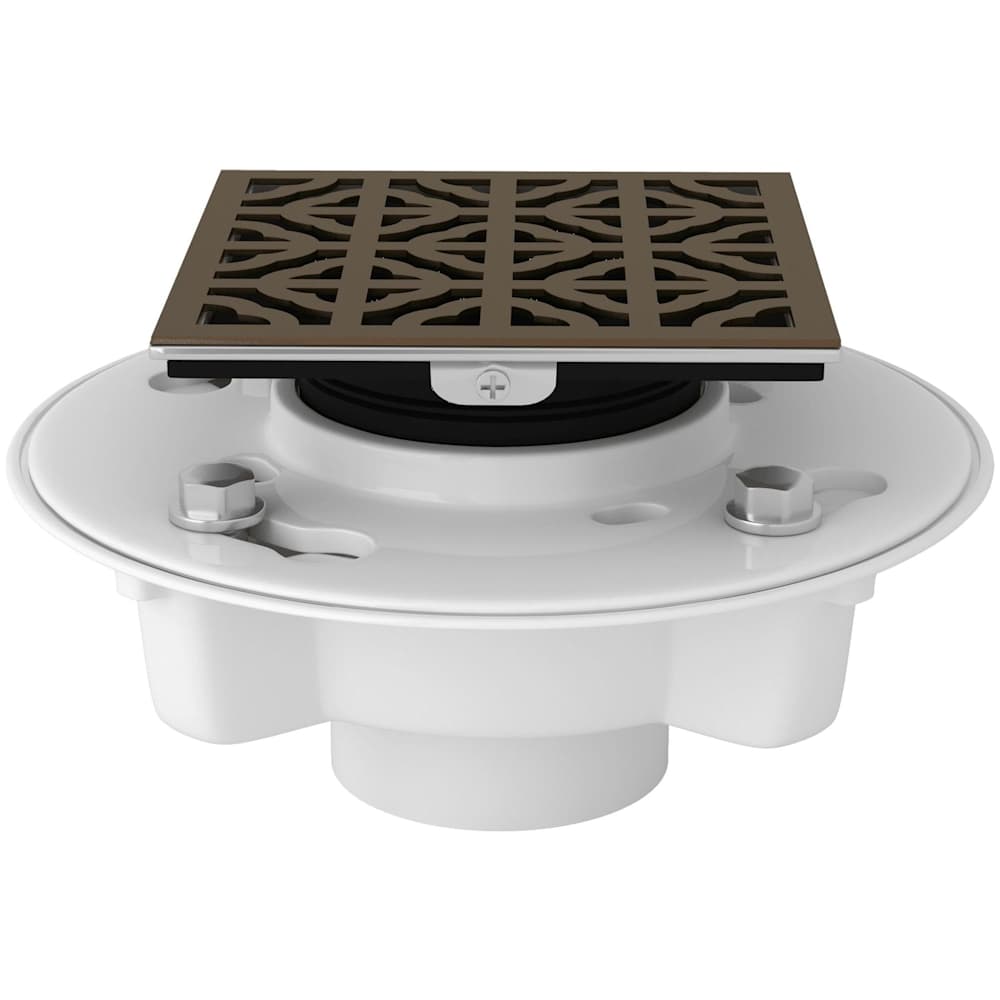 PVC 2" X 3" Spa Shower Drain Kit with Petal Decorative Cover