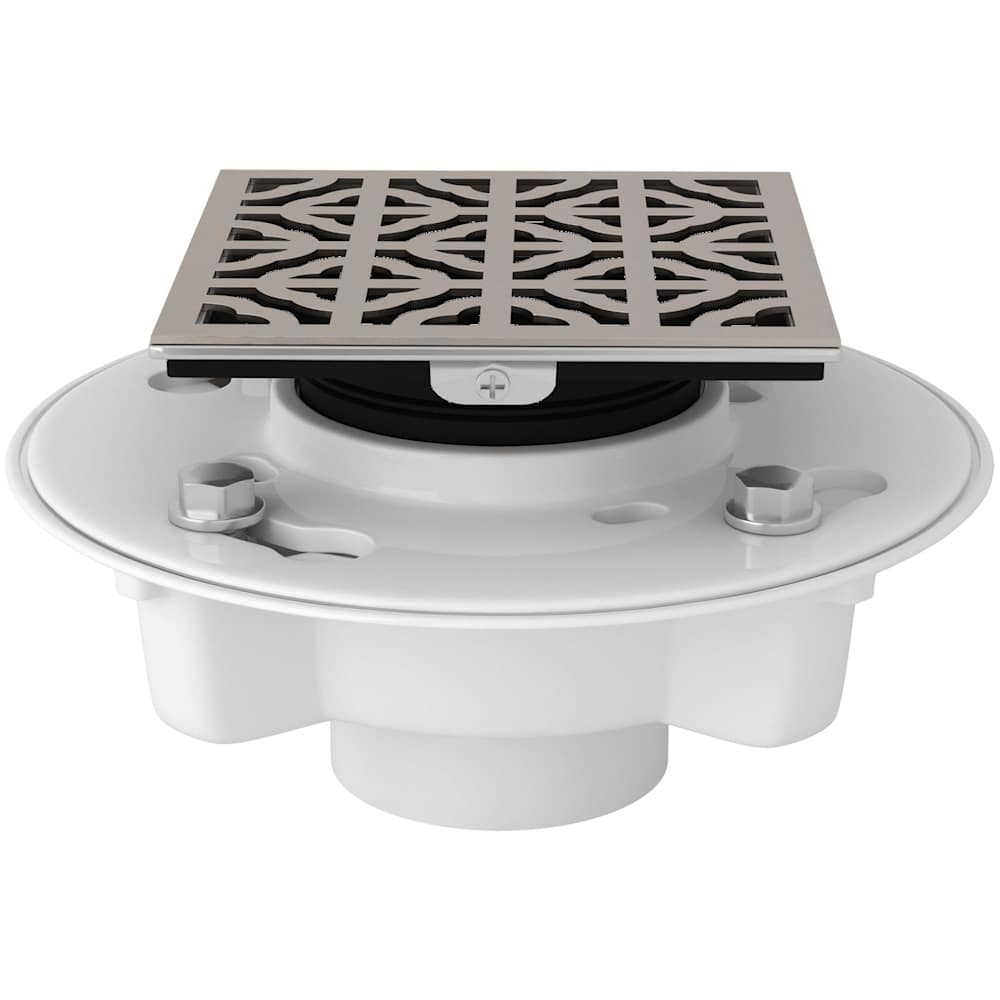 PVC 2" X 3" Spa Shower Drain Kit with Petal Decorative Cover