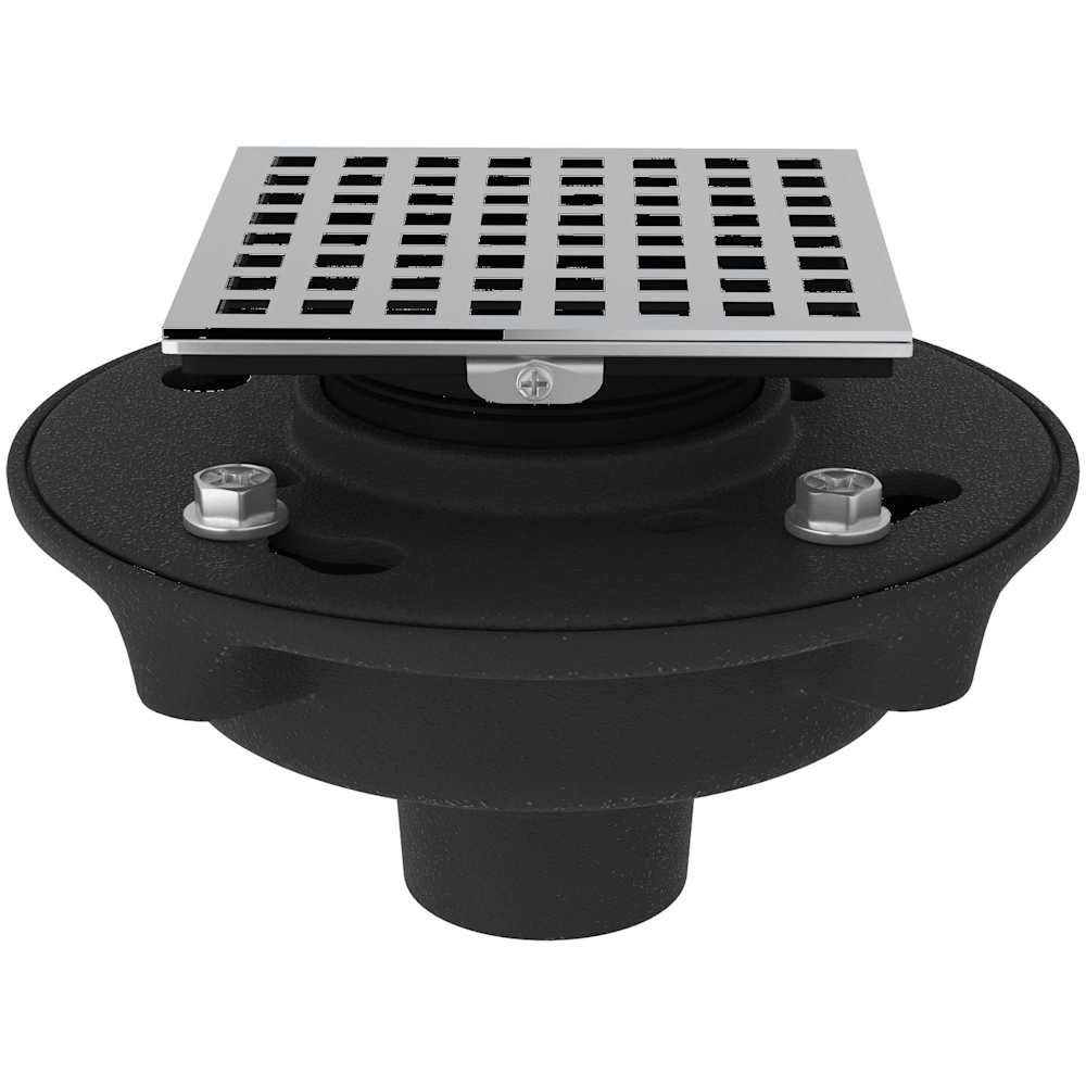 2" Cast Iron Decorative Spa Shower Drain Body Kit with Matrix Cover