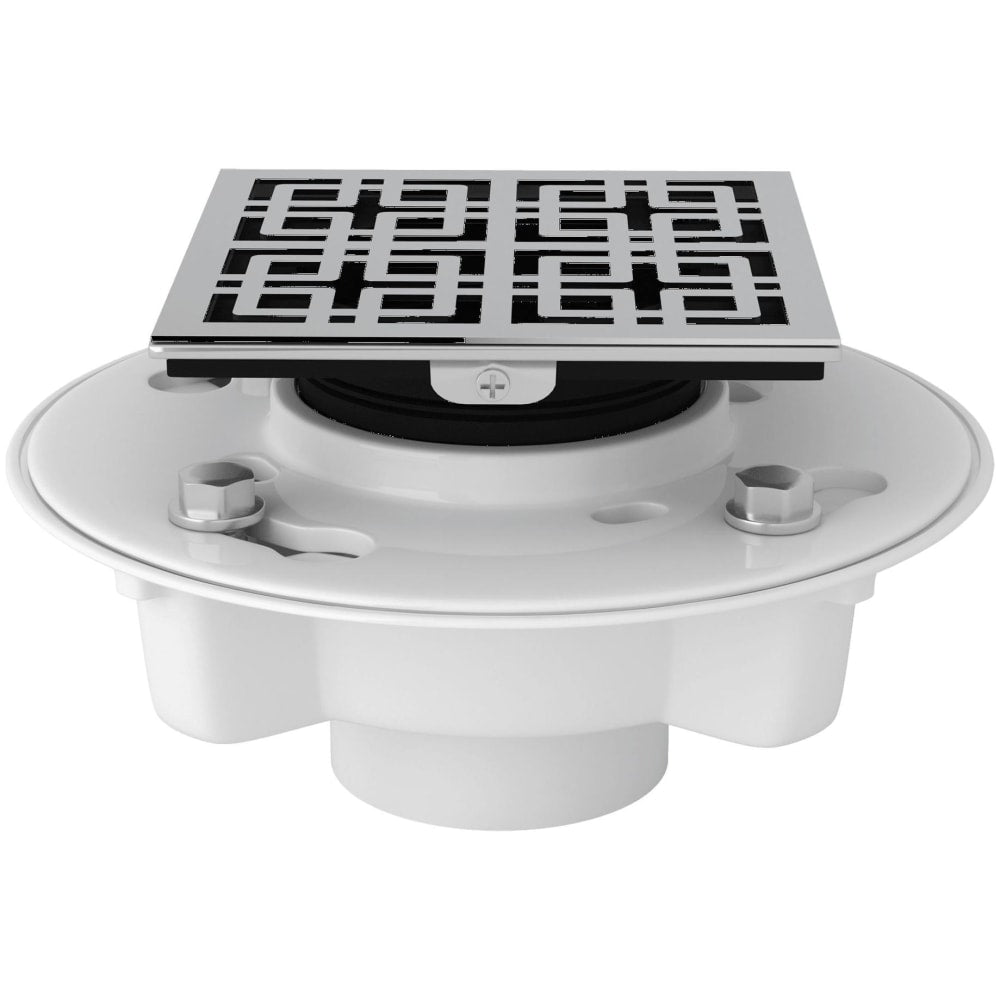 PVC 2" X 3" Spa Shower Drain Kit with Weave Decorative Cover