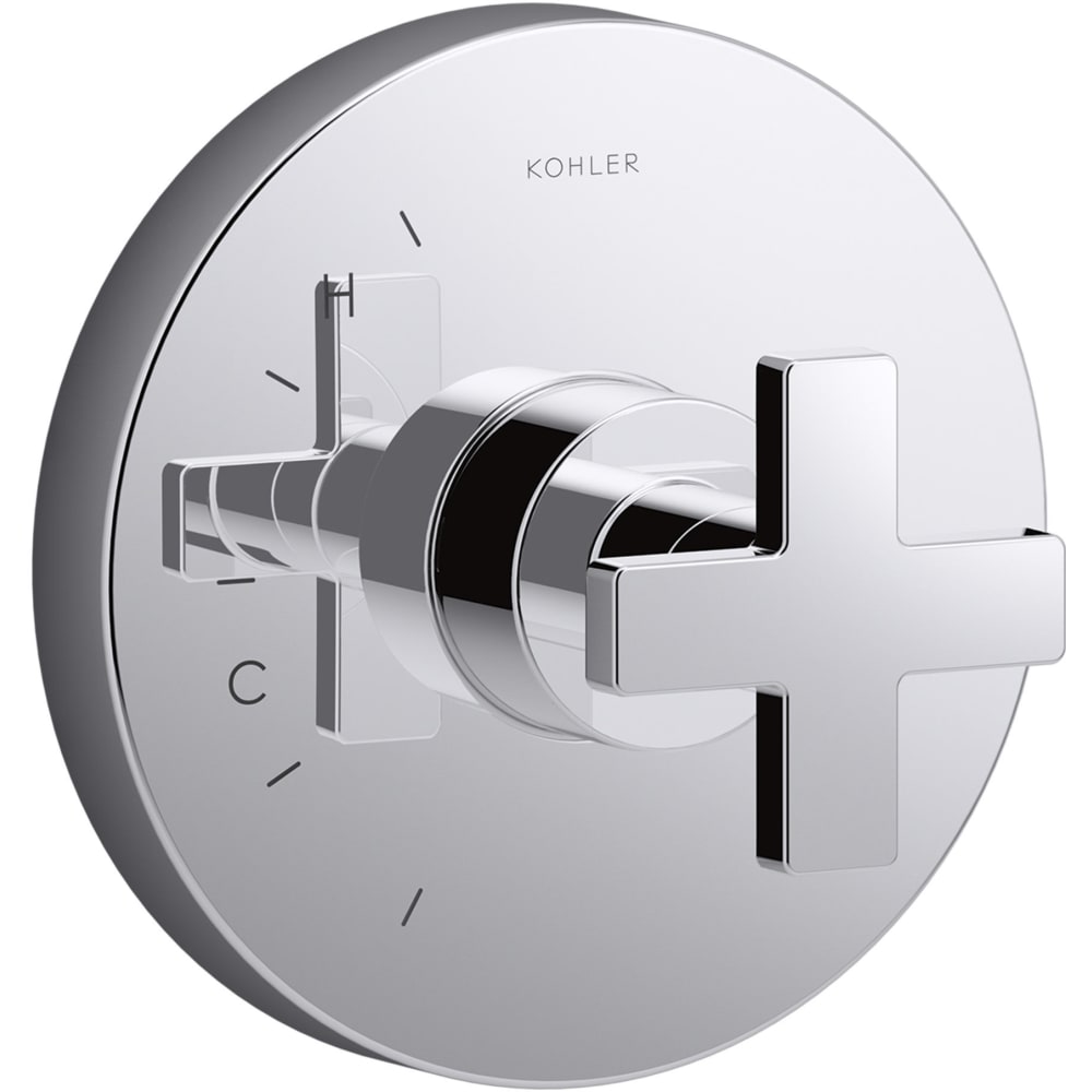 Composed Pressure Balanced Valve Trim Only with Single Cross Handle - Less Rough In