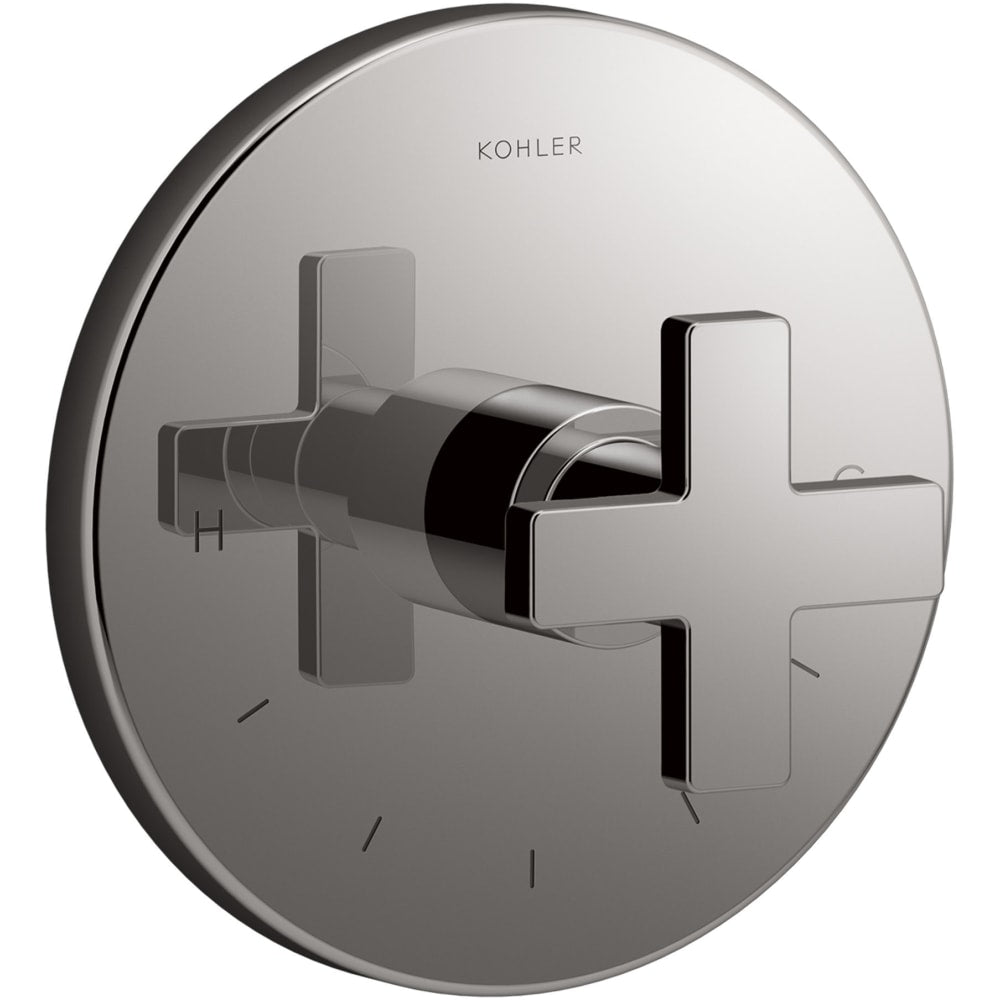 Composed Thermostatic Valve Trim Only with Single Cross Handle - Less Rough In