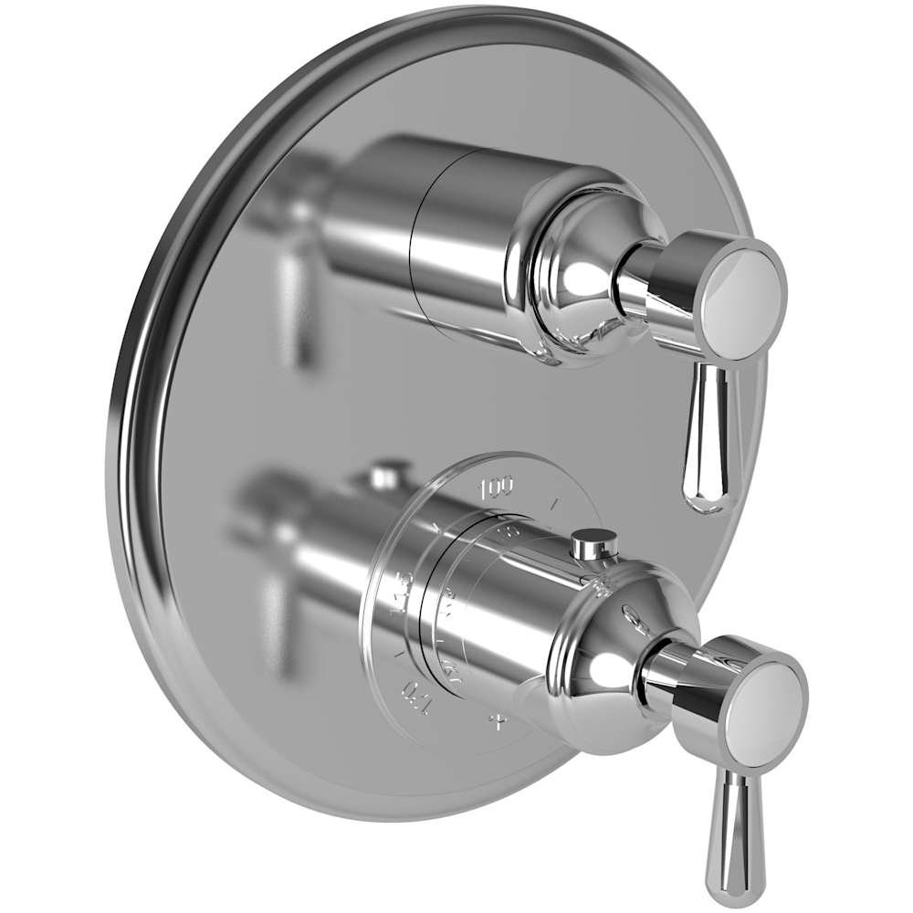 Astaire Three Function Thermostatic Valve Trim Only with Dual Lever Handles, Integrated Diverter, and Volume Control - Less Rough In