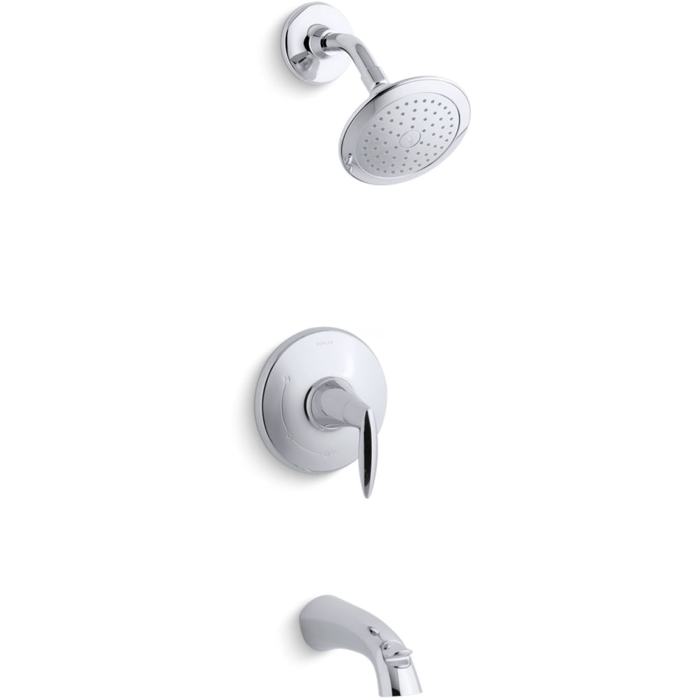 Alteo Single Handle Pressure Balanced Tub and Shower Valve Trim Less Valve with Metal Lever Handle, Single Function Shower Head, and Diverter Tub Spout