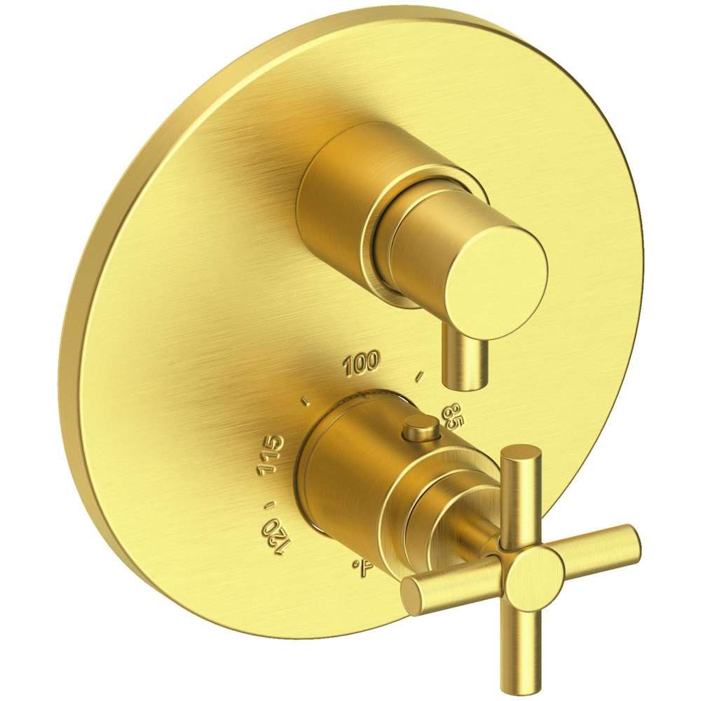 East Linear Thermostatic Valve Trim Only with 2 Cross Handles - Less Rough In