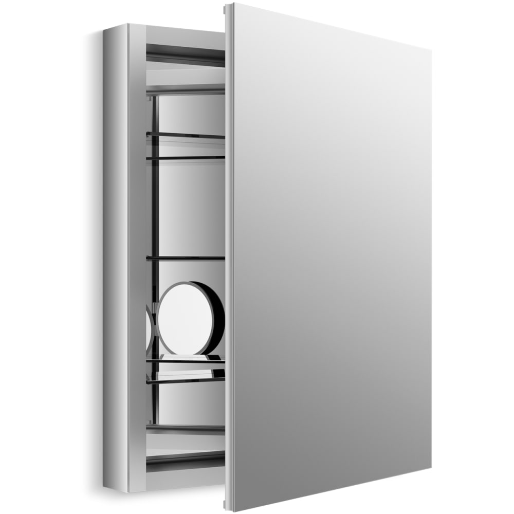 Verdera 30" x 24" Reversible Mirrored Medicine Cabinet with Plain Mirror and Three Adjustable Shelves and Slow Close Door