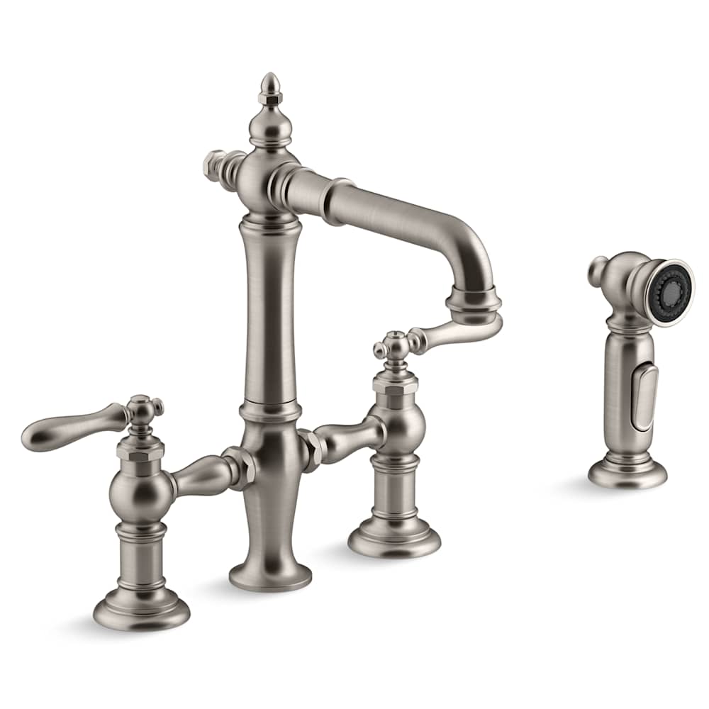 Artifacts 1.5 GPM Widespread Bridge Bar Faucet with Sweep, BerrySoft, ProMotion, and MasterClean Technologies - Includes Side Spray