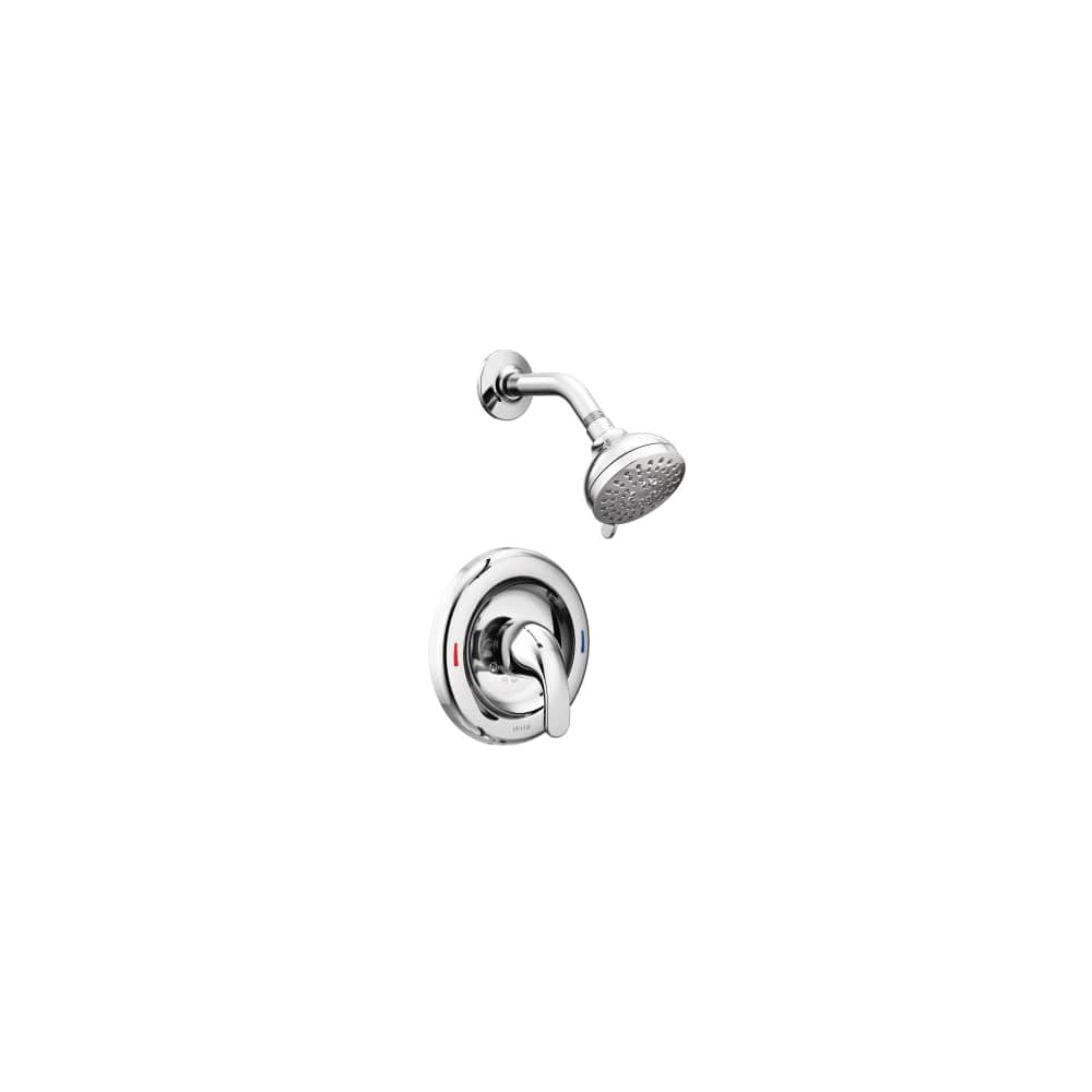 Moen Alder Posi-Temp Single Handle Pressure Balanced Shower Trim with Multi-Function Shower Head Chrome