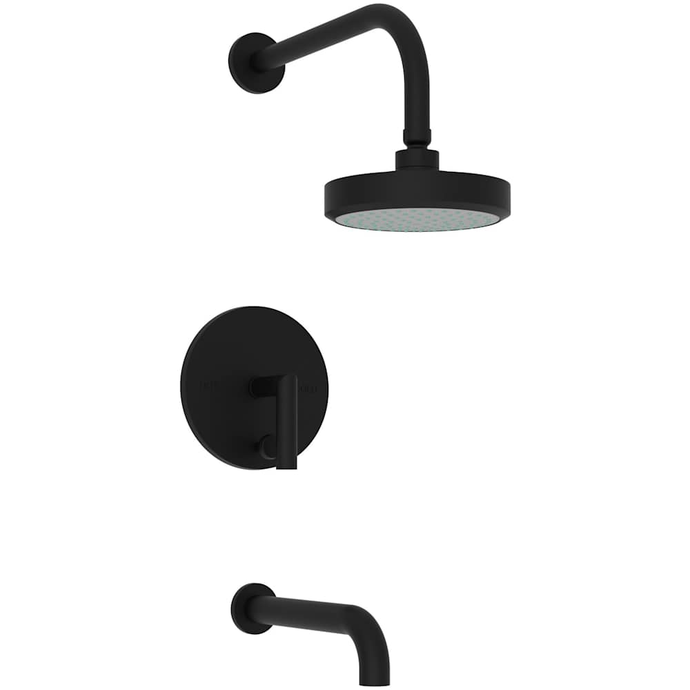 Pavani Pressure Balanced Tub and Shower Trim with Diverter, Shower Head and Metal Lever Handle