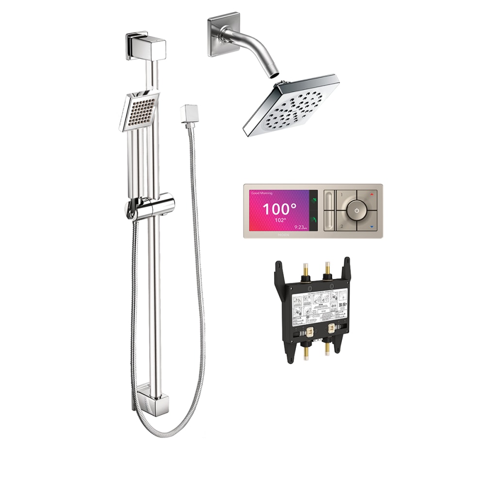 Moen 90 Degree 1.2 GPM Single Hole Bathroom Faucet with Pop-Up Drain Assembly Matte Black