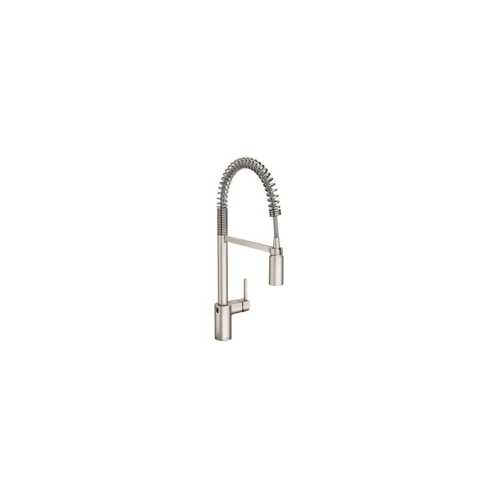 Moen Align 1.5 GPM Single Hole Pre-Rinse Pull Down Kitchen Faucet with MotionSense Wave and Power Clean Spot Resist Stainless
