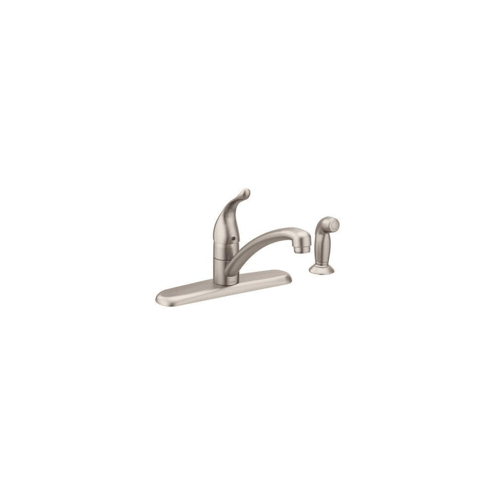 Moen Chateau Single Handle Kitchen Faucet with Side Spray Spot Resist Stainless