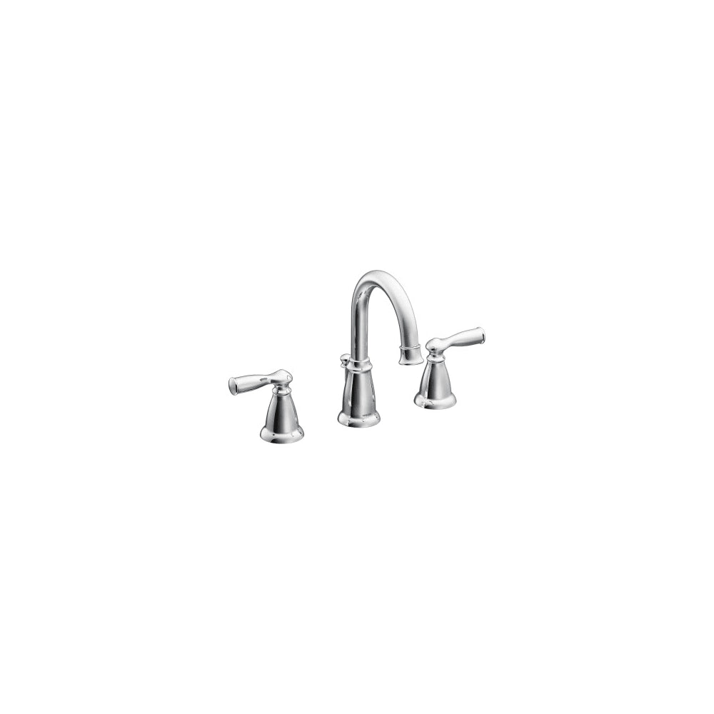 Moen Arris Double Handle Widespread Bathroom Faucet - Pop-Up Drain Included Matte Black