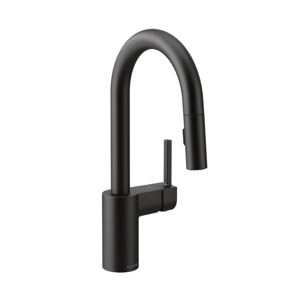 Moen Align 1.5 GPM Single Hole Pull Down Bar Faucet with Reflex and Duralast Technology Matte Black