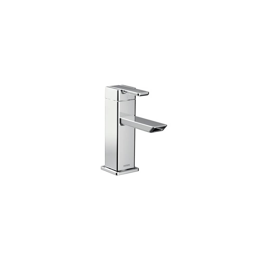 Moen Belfield 1.2 GPM Single Hole Bathroom Faucet - Includes Metal Pop-Up Drain Assembly Polished Nickel