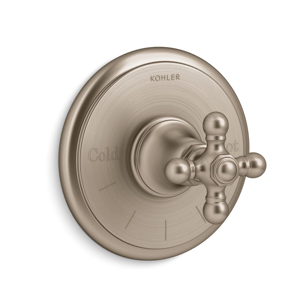Artifacts Thermostatic Valve Trim Only with Single Cross Handle - Less Rough In