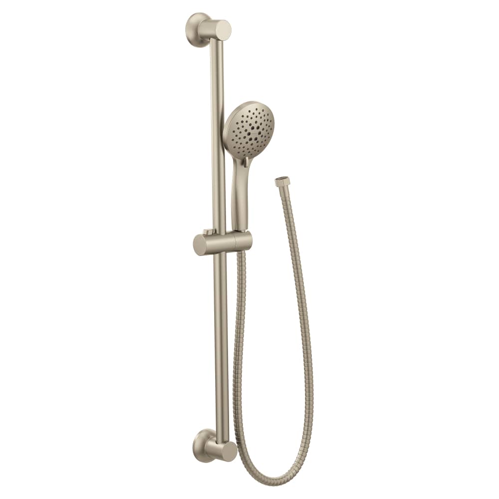 Moen Multi Function Hand Shower with Slide Bar - Includes Hose Brushed Nickel