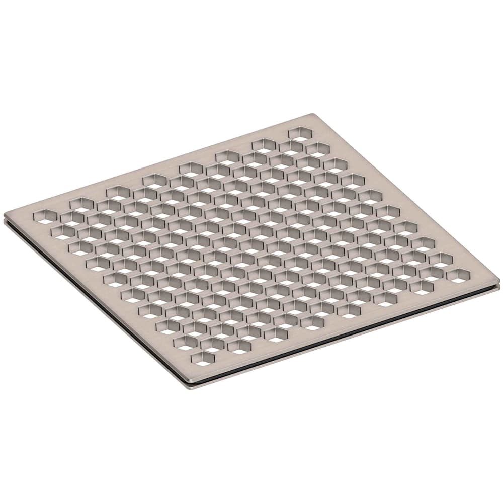 6" Square Shower Drain Trim - Less Drain Throat