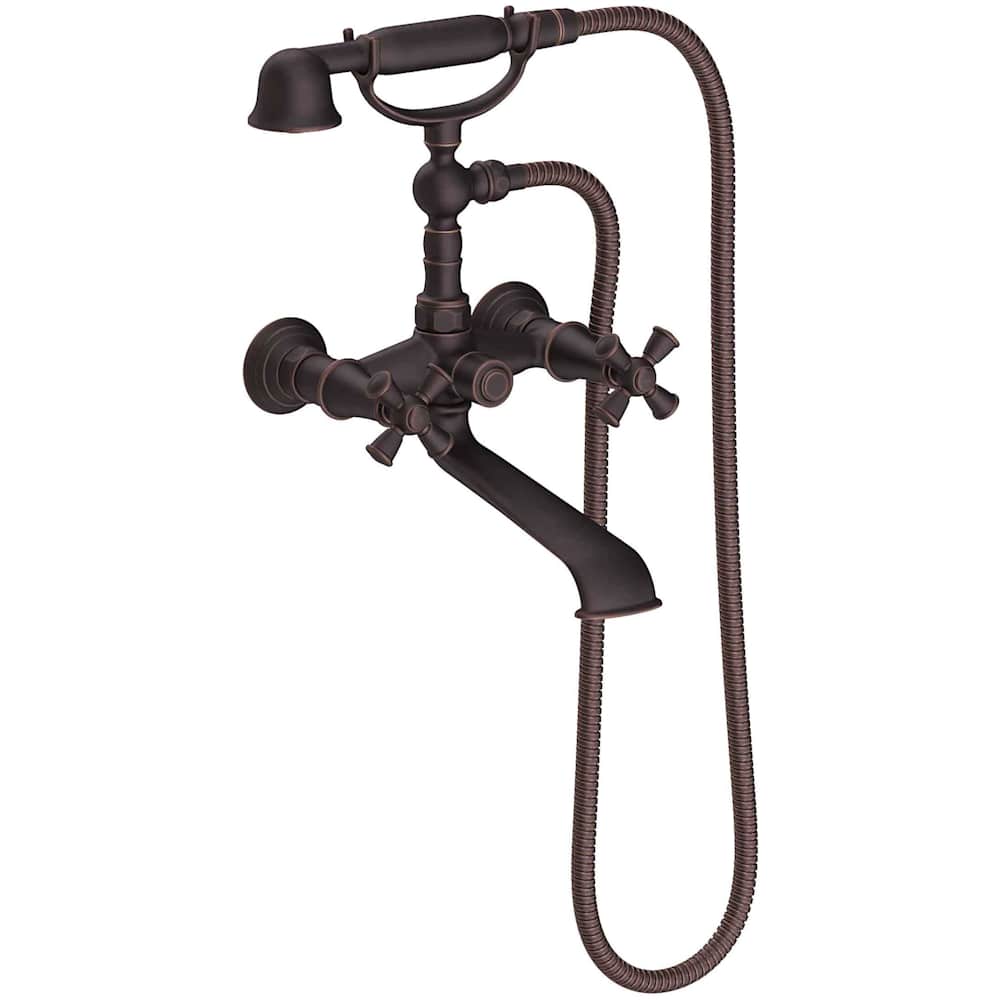 Aylesbury Wall / Floor Mounted Tub Filler with Built-In Diverter - Includes Hand Shower