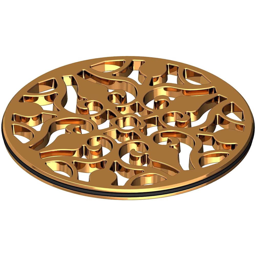 4" Round Solid Brass Shower Drain