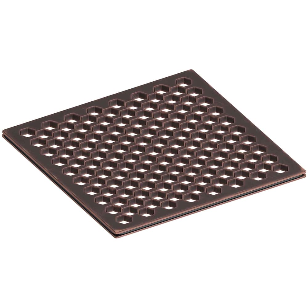 6" Square Shower Drain Trim - Less Drain Throat
