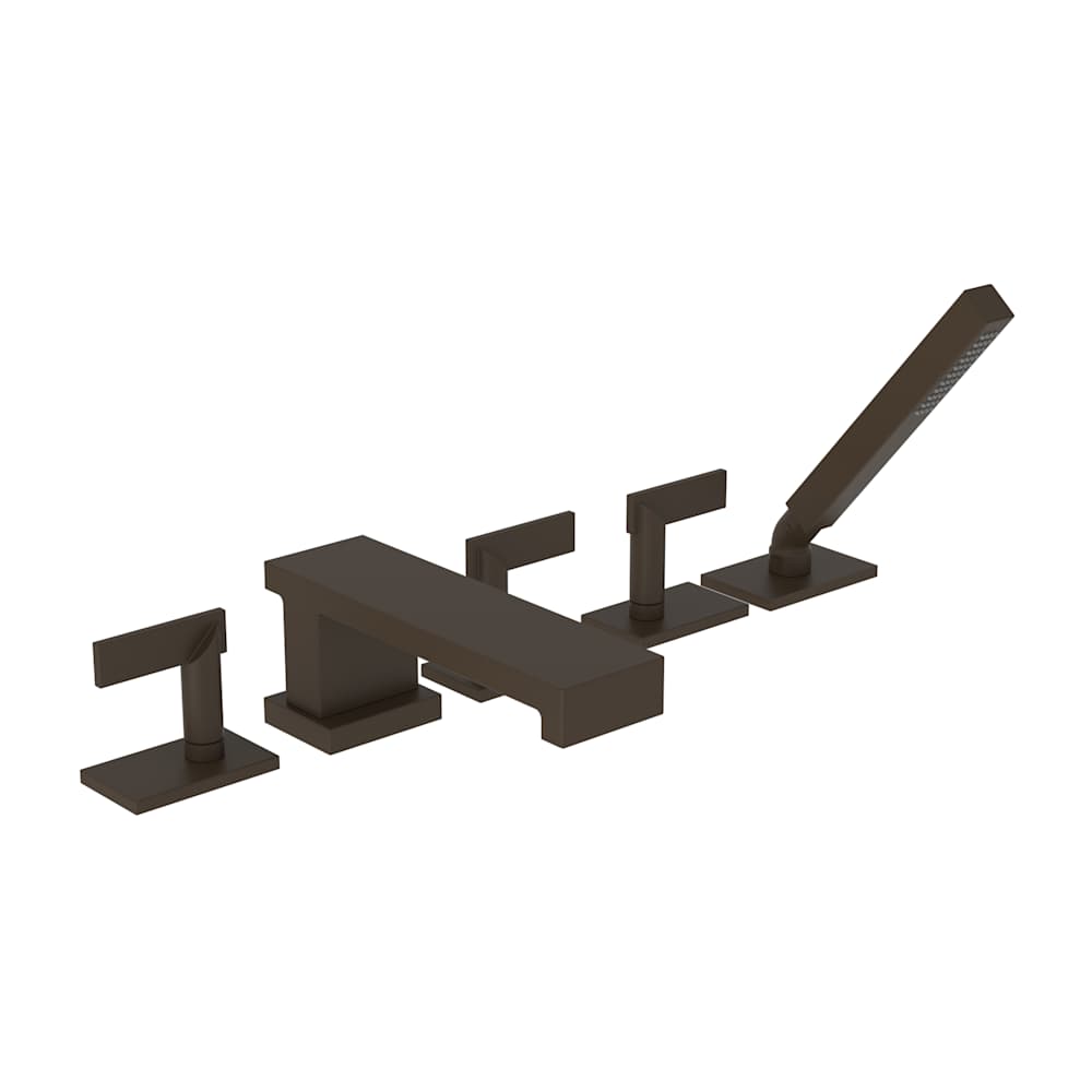 Metro Roman Tub Filler with Hand Shower and Lever Handles