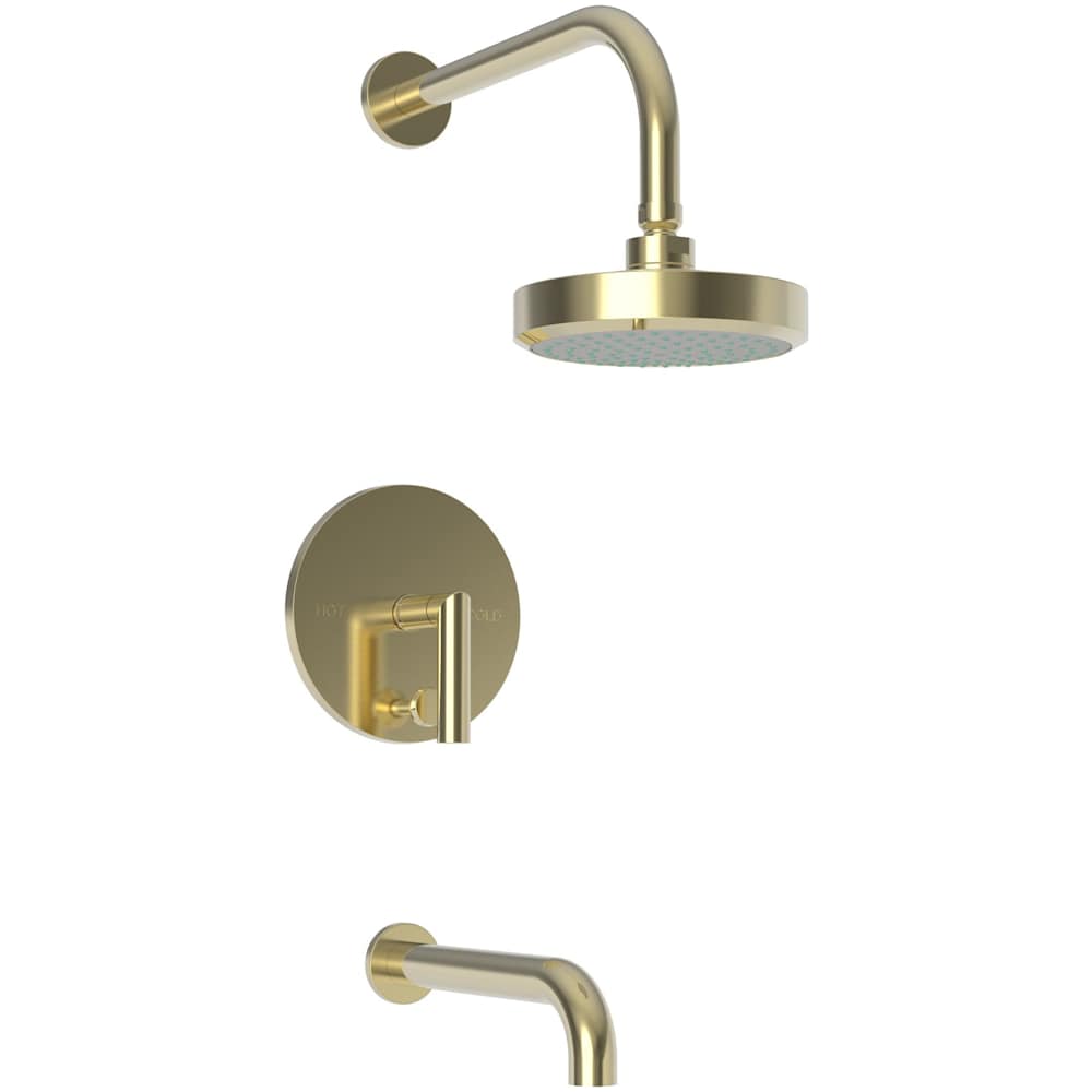 Pavani Pressure Balanced Tub and Shower Trim with Diverter, Shower Head and Metal Lever Handle