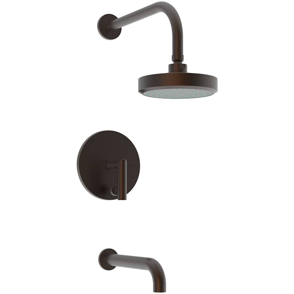Pavani Pressure Balanced Tub and Shower Trim with Diverter, Shower Head and Metal Lever Handle