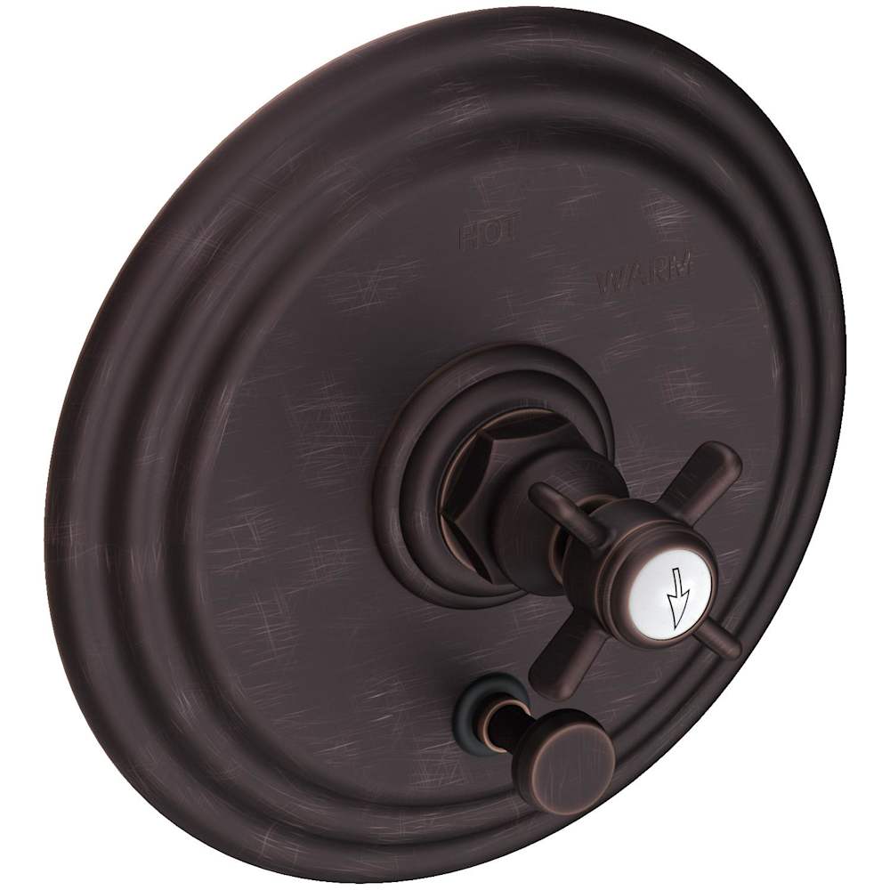 Pressure Balanced Tub and Shower Valve Trim with Integrated Diverter