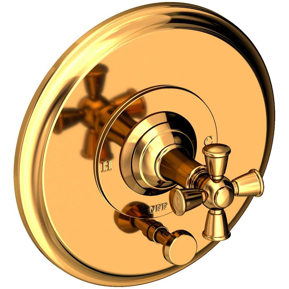 Aylesbury Single Function Pressure Balanced Valve Trim Only with Integrated Diverter and Metal Cross Handle