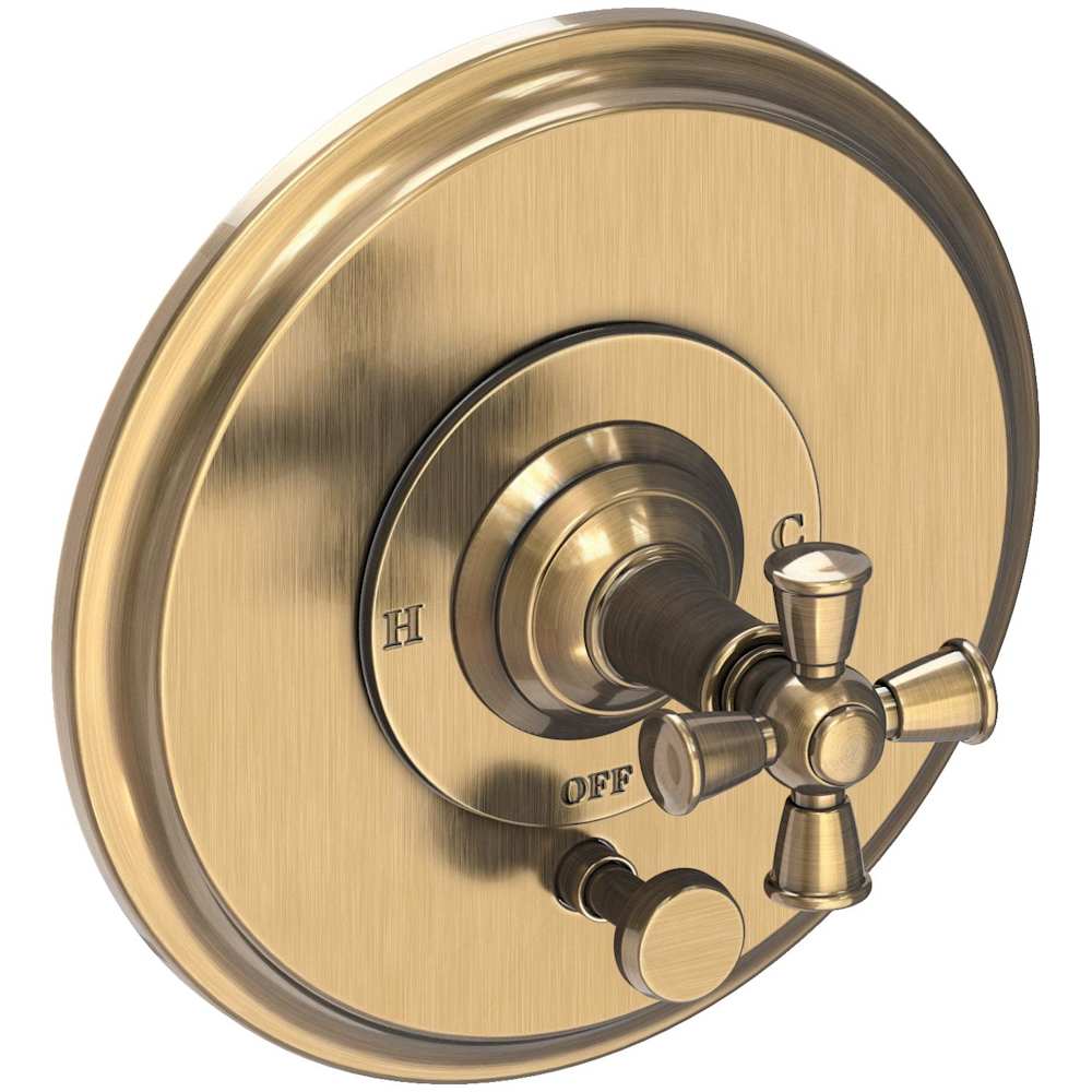 Aylesbury Single Function Pressure Balanced Valve Trim Only with Integrated Diverter and Metal Cross Handle
