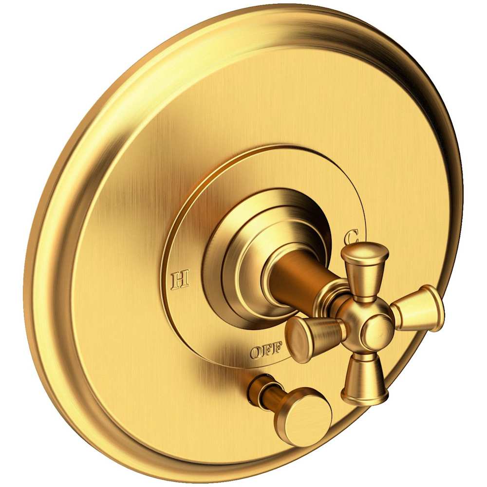 Aylesbury Single Function Pressure Balanced Valve Trim Only with Integrated Diverter and Metal Cross Handle