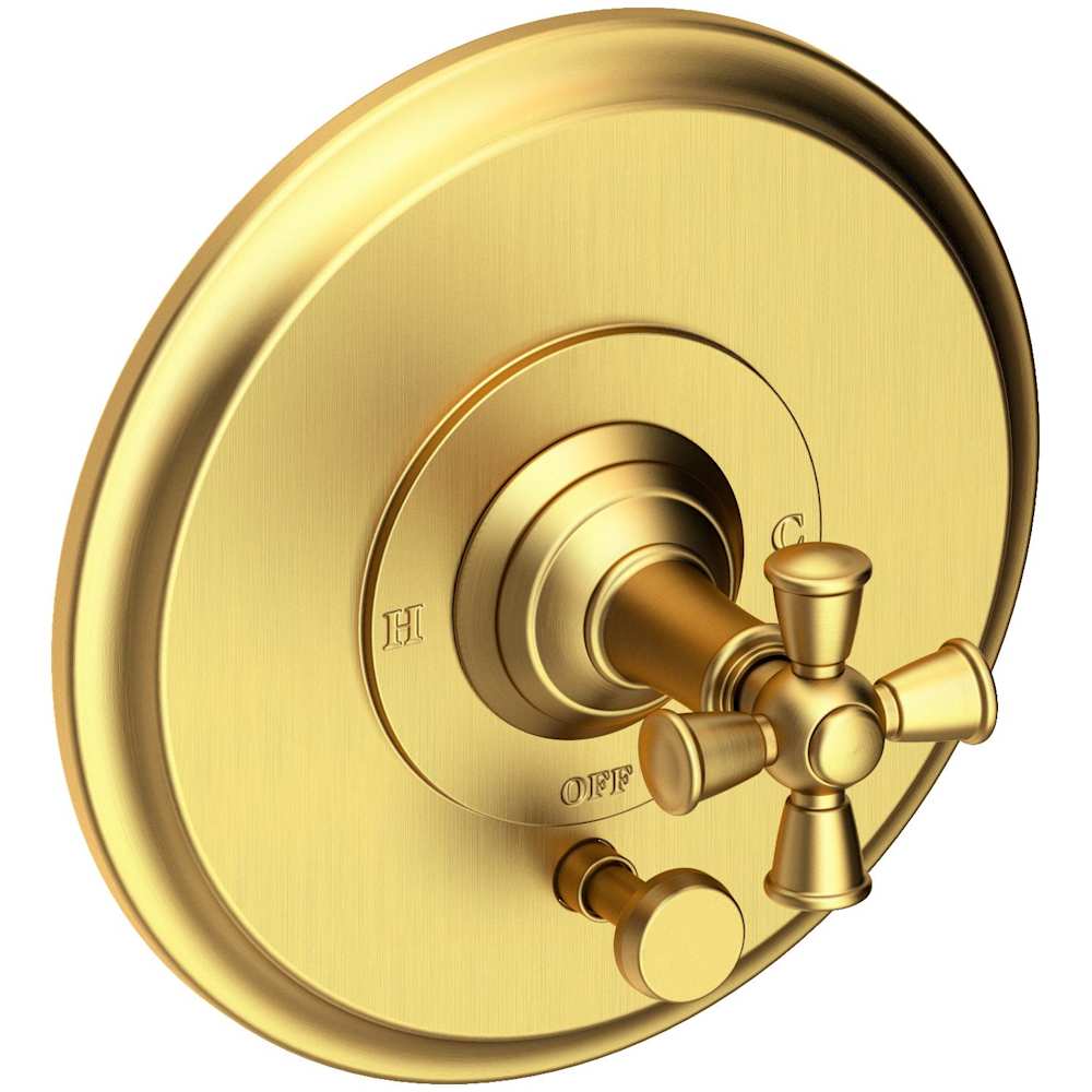 Aylesbury Single Function Pressure Balanced Valve Trim Only with Integrated Diverter and Metal Cross Handle