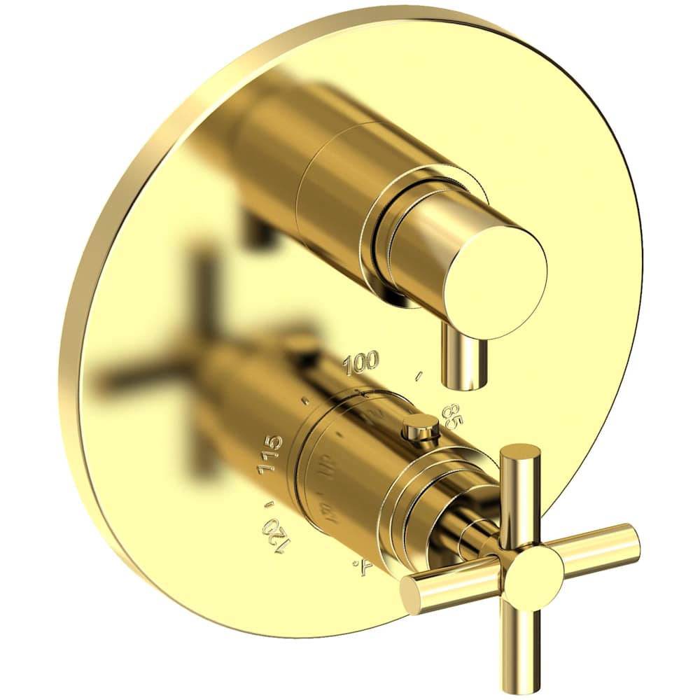 East Linear Thermostatic Valve Trim Only with 2 Cross Handles - Less Rough In