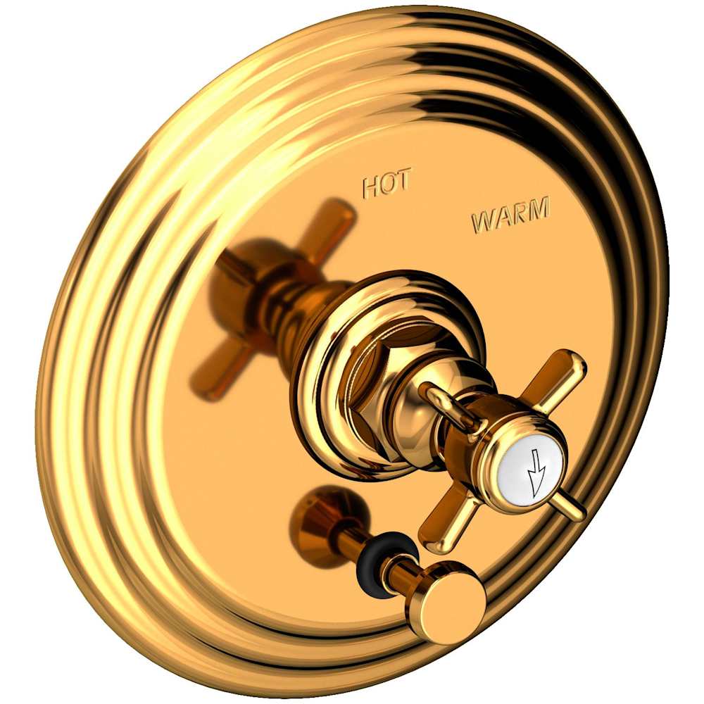 Pressure Balanced Tub and Shower Valve Trim with Integrated Diverter