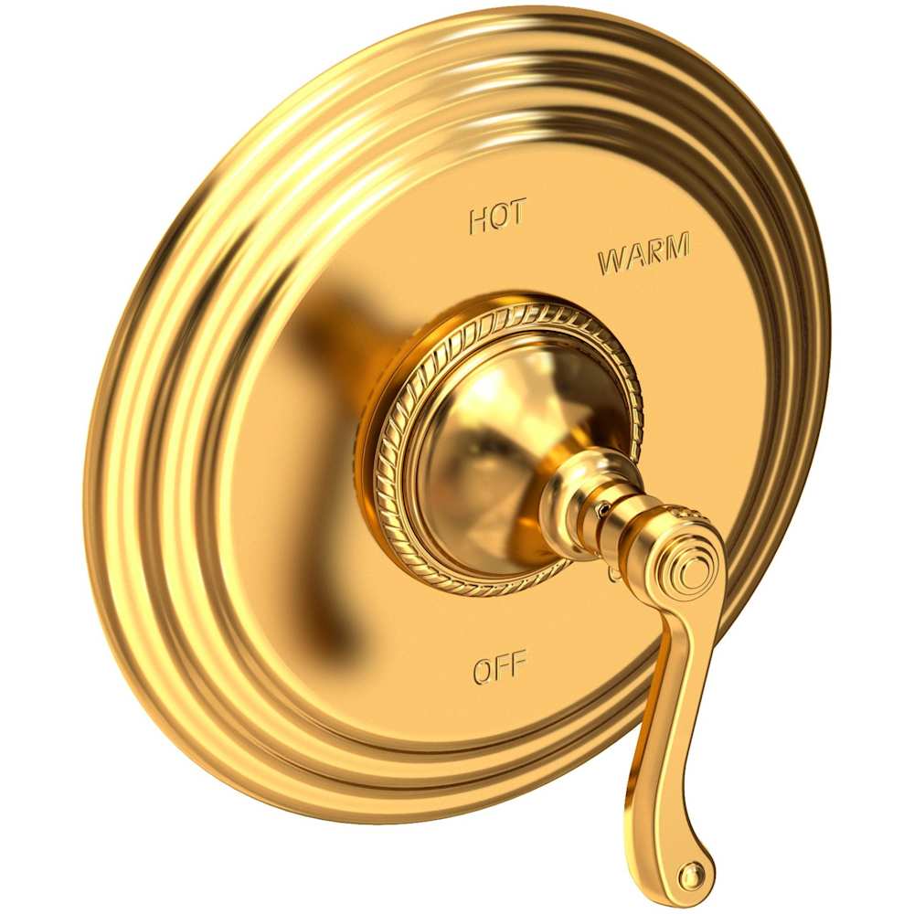 Amisa Collection Single Handle Round Pressure Balanced Shower Trim Plate Only with Metal Lever Handle