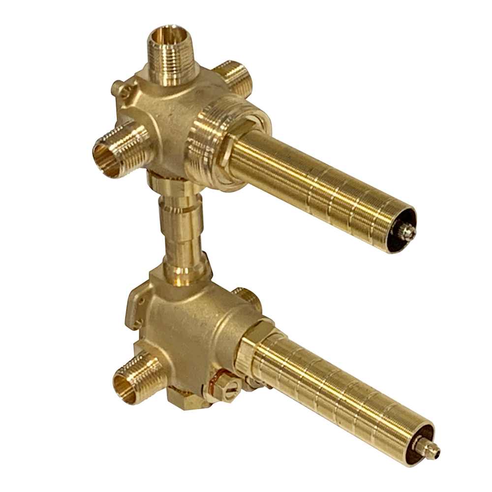 1/2" Thermostatic Shower Rough-In Valve with Volume Control and Diverter with Three Dedicated Functions, Two Shared Functions