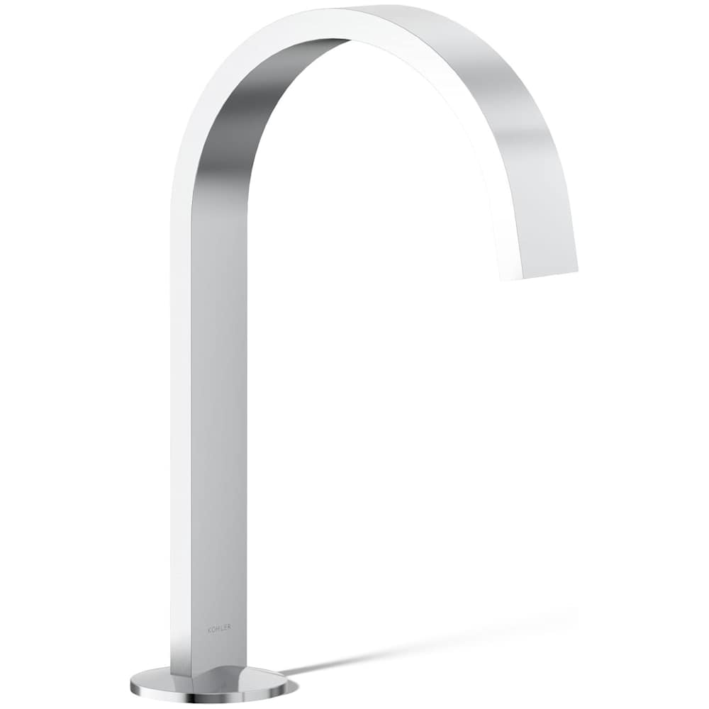 Components 1.2 GPM Widespread Bathroom Faucet with Drain Assembly and Ribbon Design Spout - Less Handles