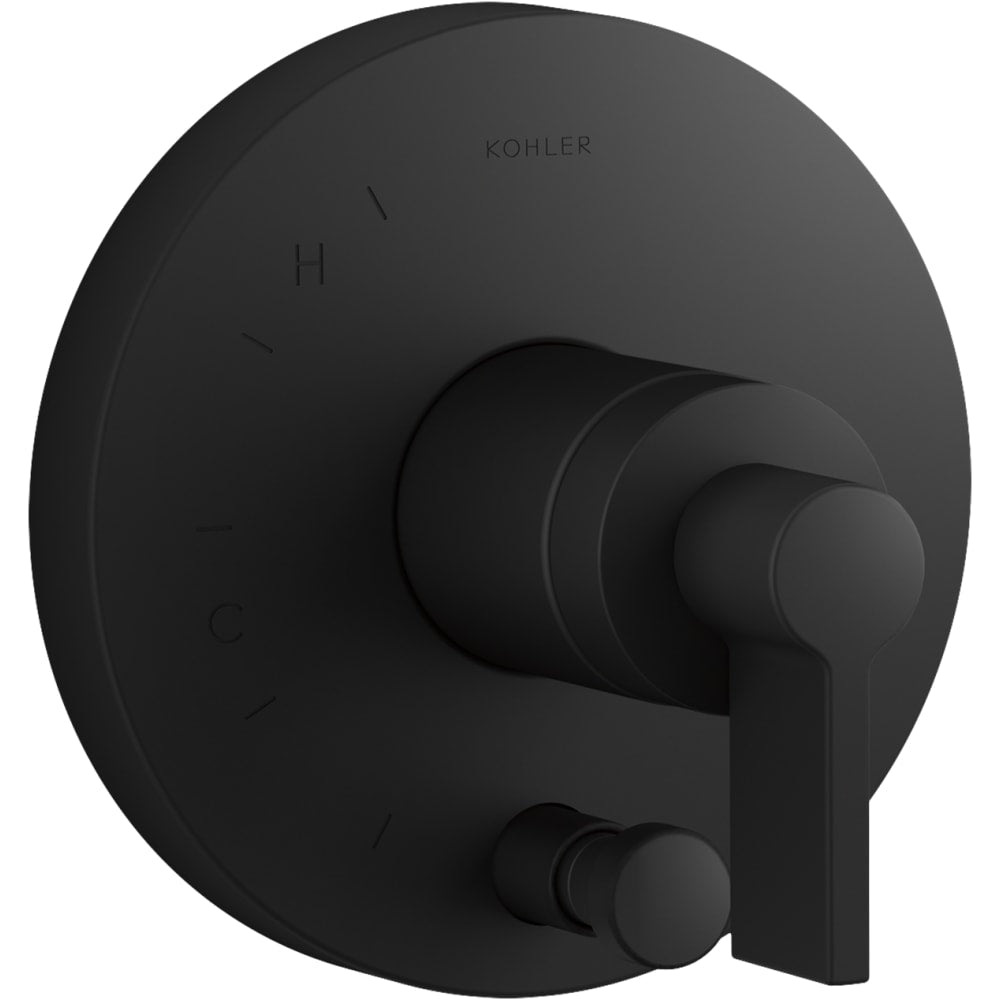 Components Two Function Pressure Balanced Valve Trim Only with Single Lever Handle and Integrated Diverter - Less Rough In